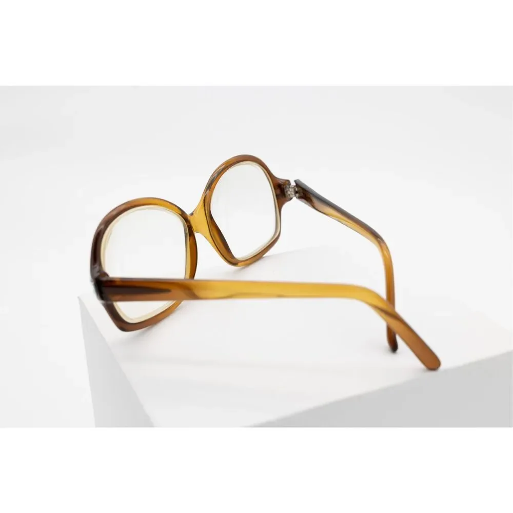 Vintage Optyl Germany Amber Tortoiseshell Eyeglasses‎ Retro 80s Optical Frames